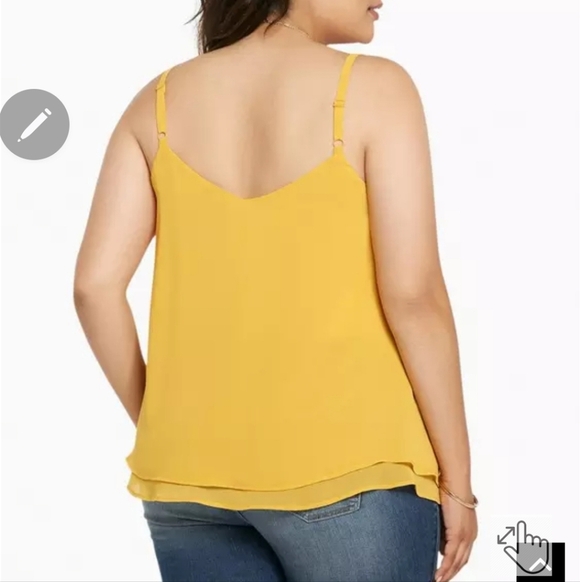 Torrid Bright yellow Chiffon Cami 2x - Picture 2 of 6